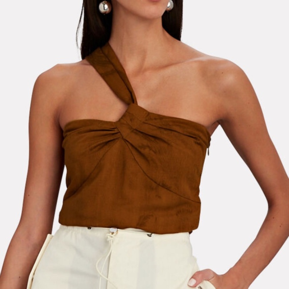 Veronica Beard Twist-Front Top - Size 10